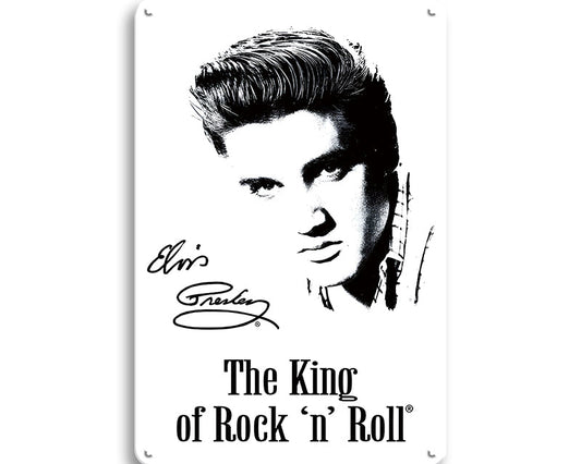 Metalen wandbord | Elvis Presley | The King of Rock 'n' Roll |