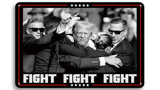 Metalen wandbord | Donald Trump | Fight fight fight |