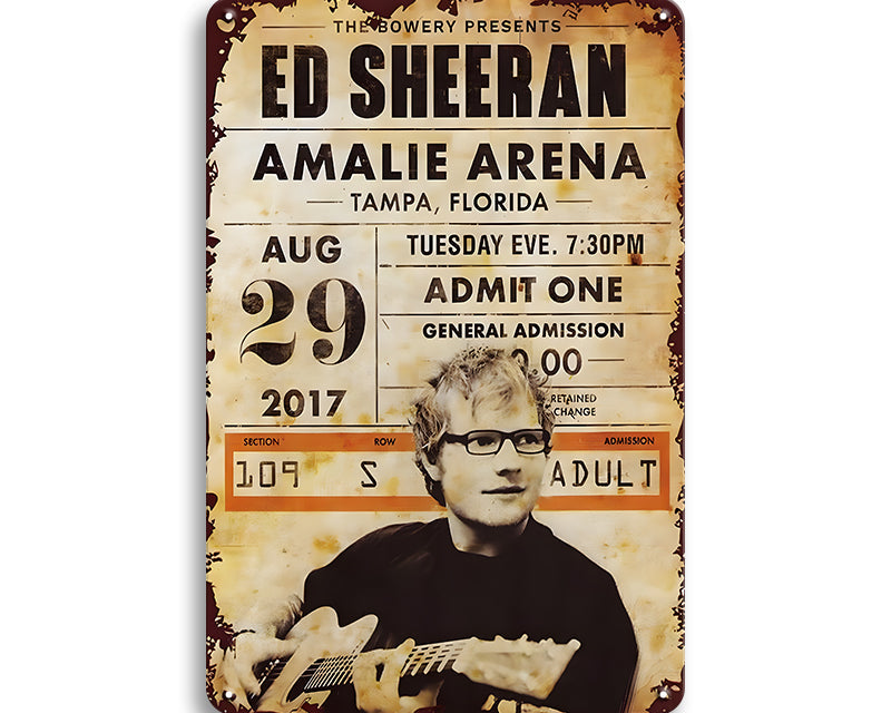 Metalen wandbord | Ed Sheeran |