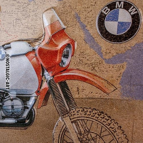 Metalen wandbord | BMW R80 G/S Paris Dakar | 15x20cm |
