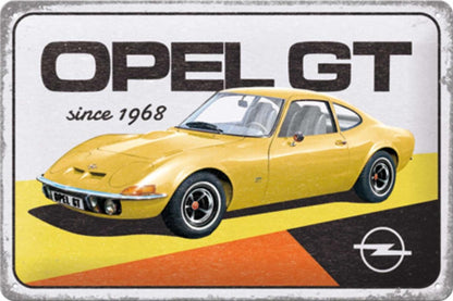 Metalen wandbord | Opel GT | Since 1968 | 20x30cm |