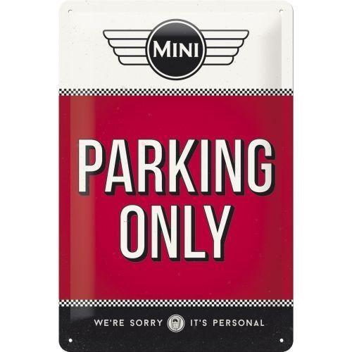 Metalen wandbord | Mini parking only | 30x20cm |