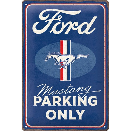Metalen wandbord | Ford Mustang parking only | 30x20cm |