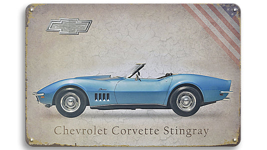 Metalen wandbord | Chevrolet Corvette Stringray |