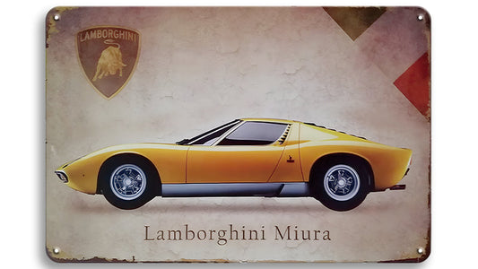 Metalen wandbord | Lamborghini Miura |