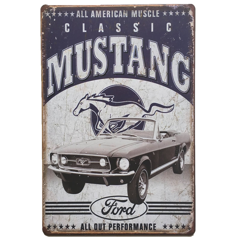 Metalen wandbord | Ford Mustang |