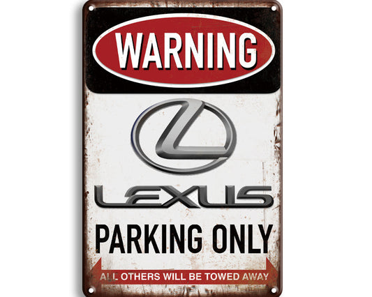 Metalen wandbord | Warning | Lexus parking only |