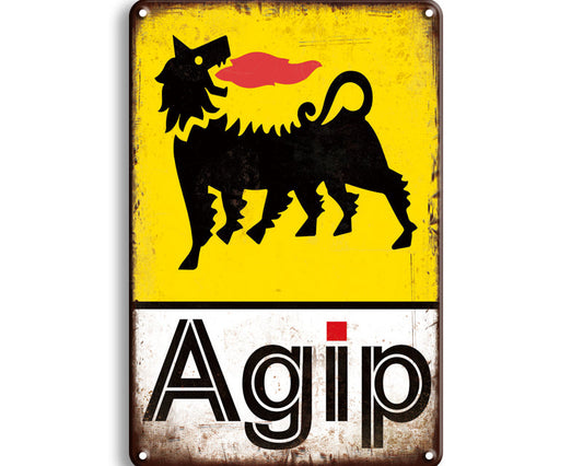 Metalen wandbord | Agip |