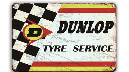 Metalen wandbord | Dunlop | Tyre service |