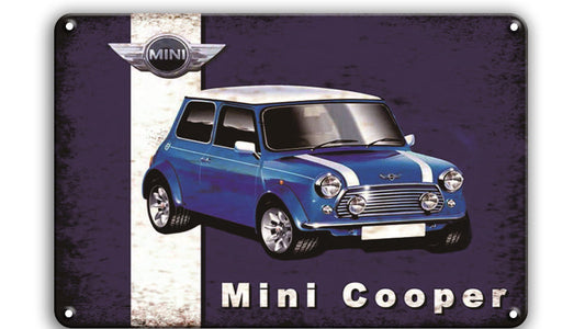 Metalen wandbord | Mini Cooper |