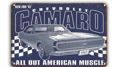 Metalen wandbord | Chevrolet Camaro |