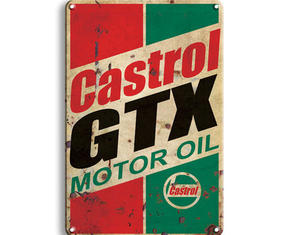 Metalen wandbord | Castrol GTX | Motor oil |
