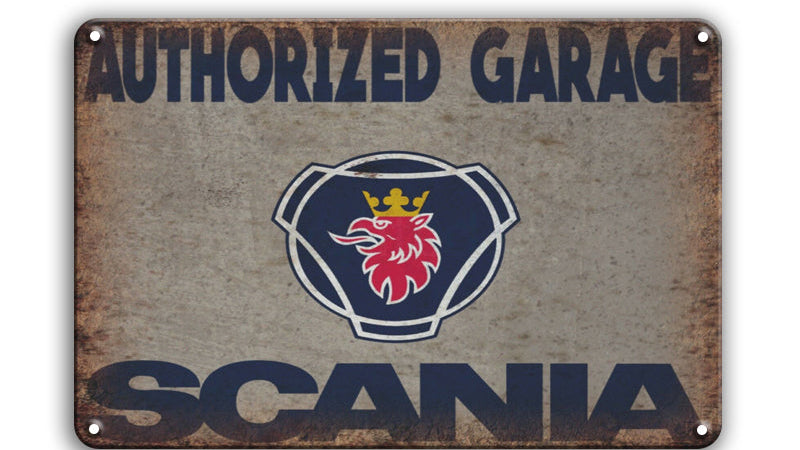 Metalen wandbord | Scania | Authorized garage |