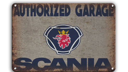 Metalen wandbord | Scania | Authorized garage |