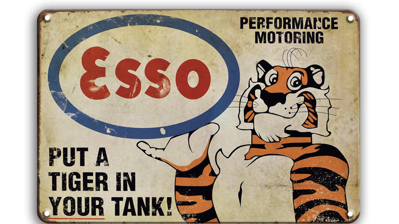 Metalen wandbord | Esso | Tiger |