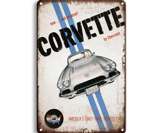 Metalen wandbord | Corvette |