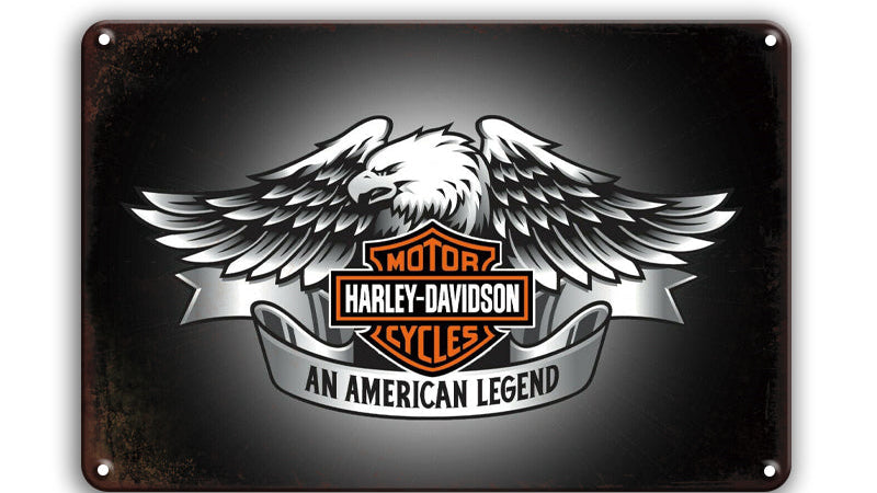 Metalen wandbord | Harley-Davidson | Motorcycles | An American legend |