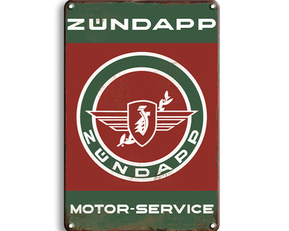 Metalen wandbord | Zündapp | Motor-service |