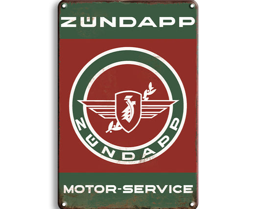 Metalen wandbord | Zündapp | Motor-service |