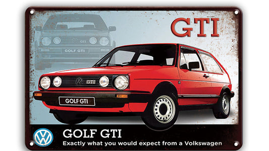 Metalen wandbord | Volkswagen | Golf GTI |