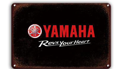 Metalen wandbord | Yamaha | Revs your heart |