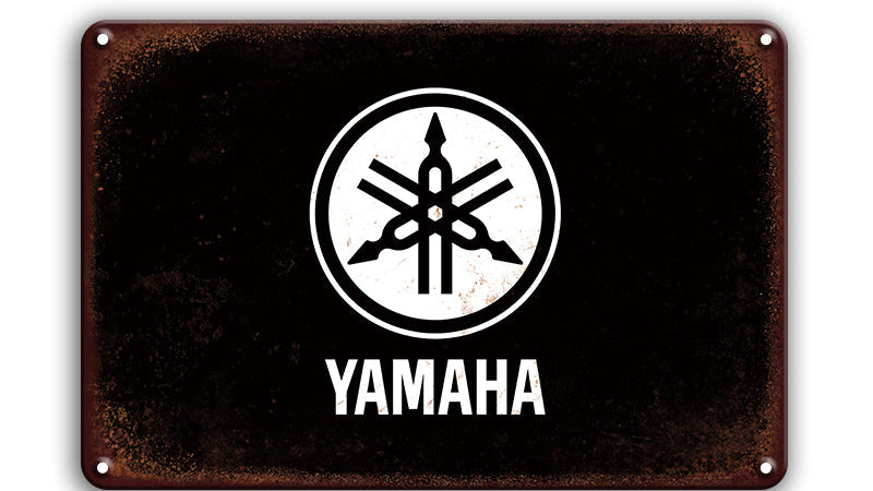 Metalen wandbord | Yamaha | Zwart |