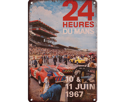 Metalen wandbord | Heures Du Mans 24 |