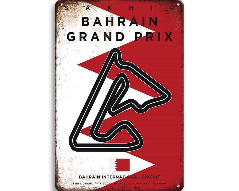 Metalen wandbord | Grand Prix | Bahrain International Circuit |