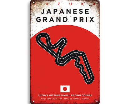 Metalen wandbord | Grand Prix | Suzuka International Racing Course | Japan |