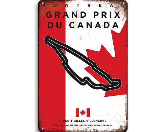 Metalen wandbord | Grand Prix | Circuit Gilles-Villeneuve | Canada |