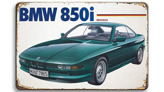 Metalen wandbord | BMW 850i |