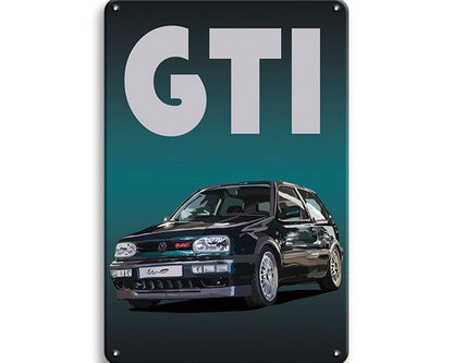 Metalen wandbord | Volkswagen | Golf GTI |