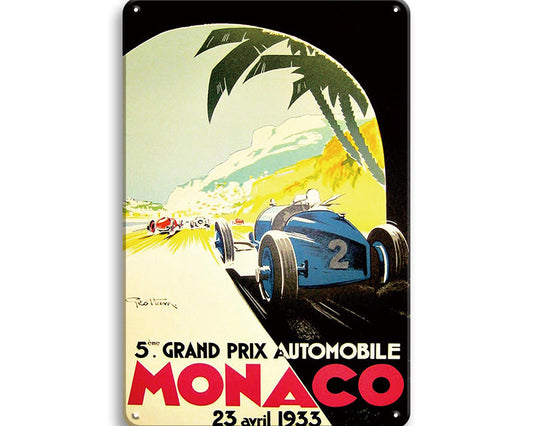 Metalen wandbord | Grand Prix Automobile Monaco |