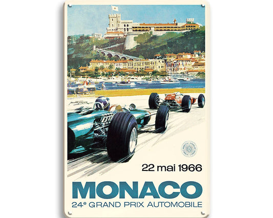 Metalen wandbord | Monaco 24e Grand Prix Automobile |