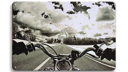 Metalen wandbord | Motor rijden |