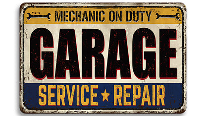 Metalen wandbord | Garage | Service repair |