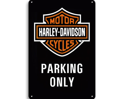 Metalen wandbord | Harley-Davidson | Motorcycles parking only |