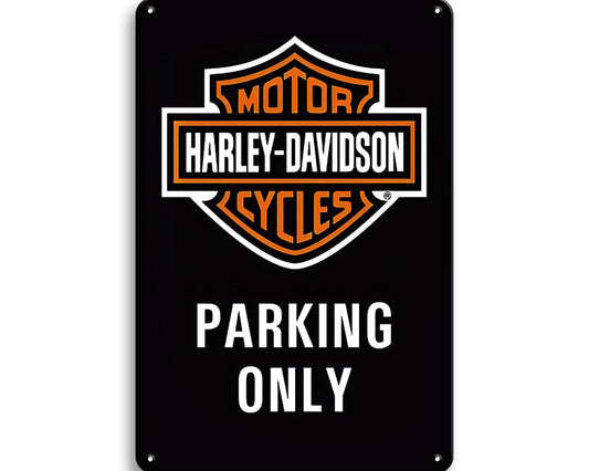 Metalen wandbord | Harley-Davidson | Motorcycles parking only |