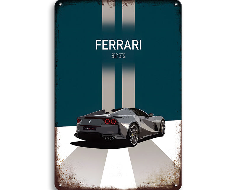 Metalen wandbord | Ferrari 812 GTS |