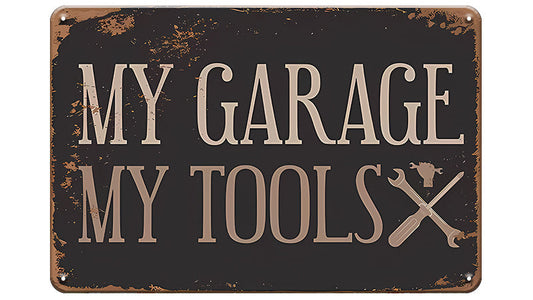 Metalen wandbord | My garage my tools #2 |