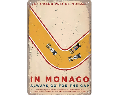 Metalen wandbord | Grand Prix De Monaco 74th |