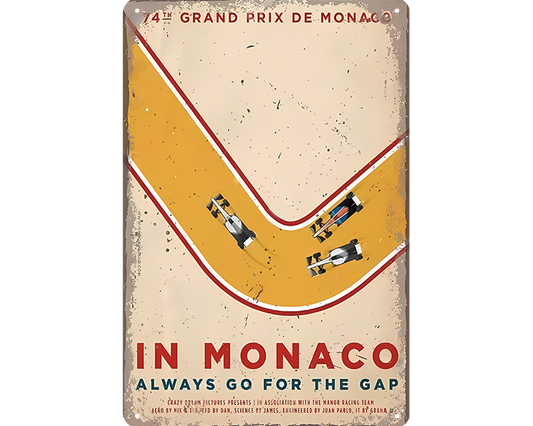 Metalen wandbord | Grand Prix De Monaco 74th |