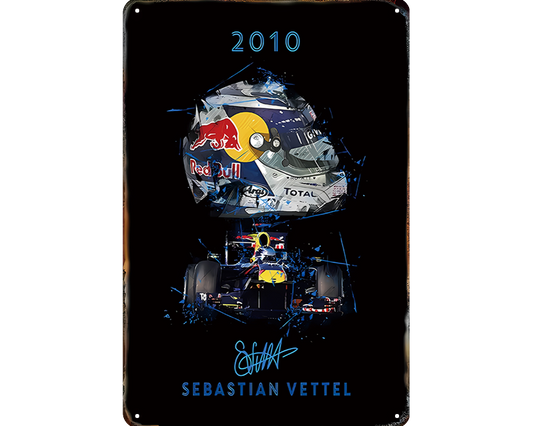 Metalen wandbord | Sebastian Vettel | 2010 |