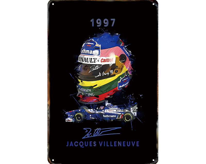 Metalen wandbord | Jacques Villeneuve | 1997 |