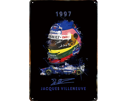 Metalen wandbord | Jacques Villeneuve | 1997 |
