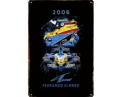 Metalen wandbord | Fernando Alonso | 2006 |