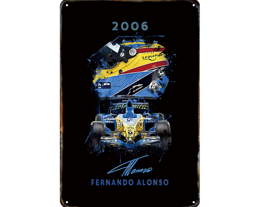 Metalen wandbord | Fernando Alonso | 2006 |