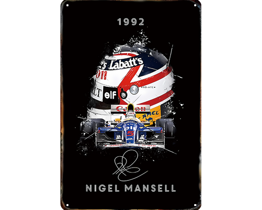 Metalen wandbord | Nigel Mansell | 1992 |