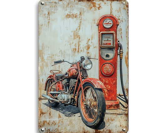 Metalen wandbord | Motor |