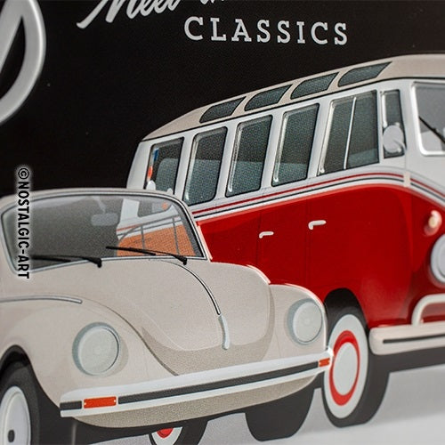 Metalen wandbord | Volkswagen | Meet The Classics | 15x20cm |